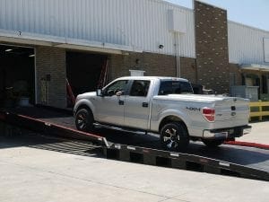 A key requirement was for a truck to be able to drive up the ramp into the loading facility. Copperloy was able to achieve just that.