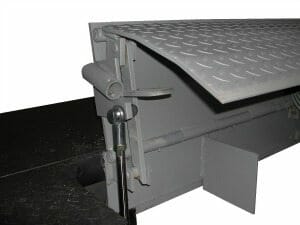 Lots-a-Ramps hydraulic edge of dock levelers shown at loading dock