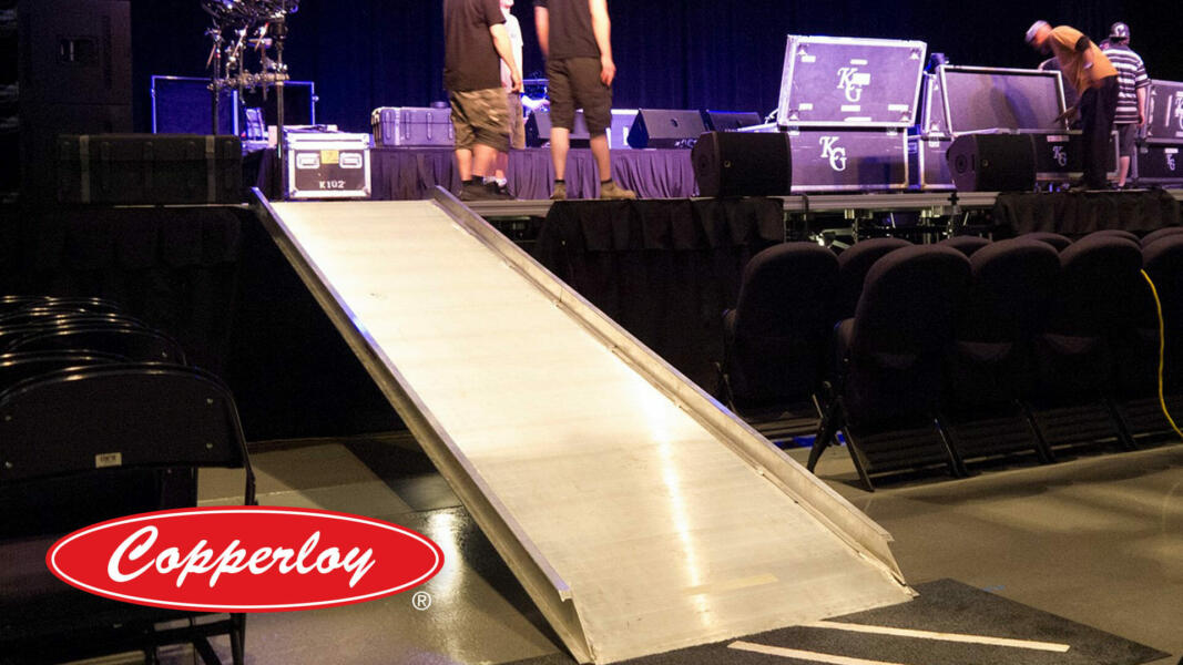 aluminium stage ramps by copperloy