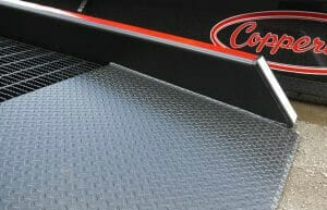 Safety curbs on yard ramp from Copperloy