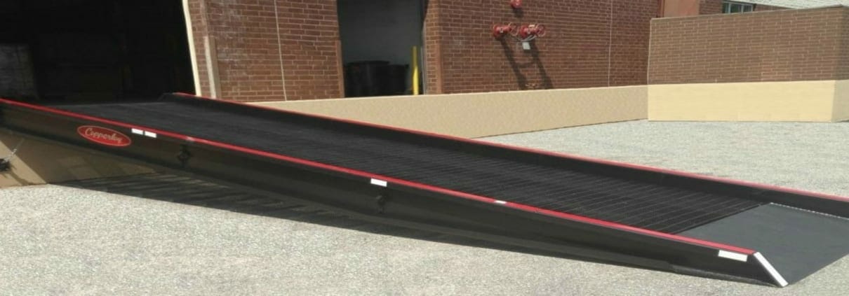steel ramp for loading dock side view steel dock ramps